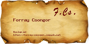 Forray Csongor névjegykártya